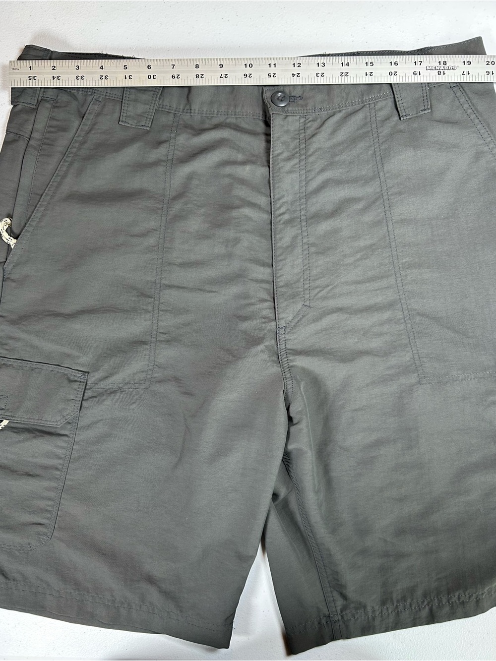 Wrangler Outdoor Performance Gray Nylon Cargo Shorts Men’s Size 38 - Picture 3 of 9